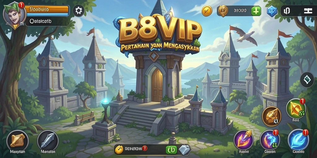 Tampilan gameplay B8VIP yang seru dalam mode Tower Defense.