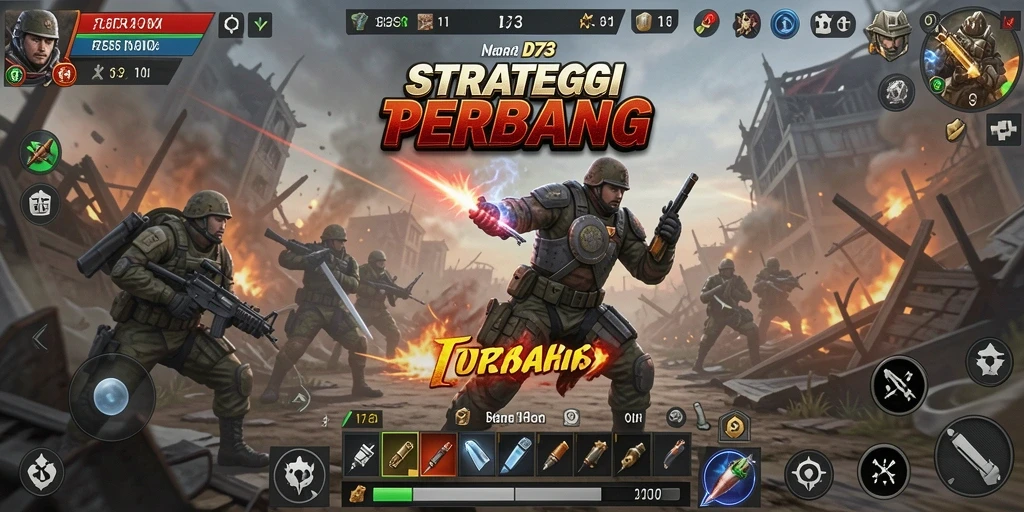 Tampilan menakjubkan dari gameplay D73 dengan pertempuran strategis.