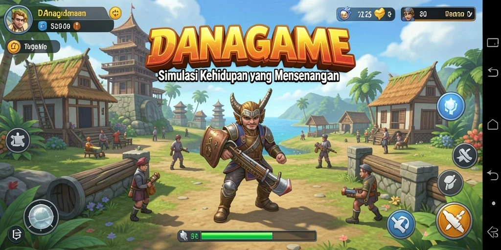 Tampilan menarik dari gameplay <strong>DANAGAME</strong> yang menampilkan simulasi kehidupan.