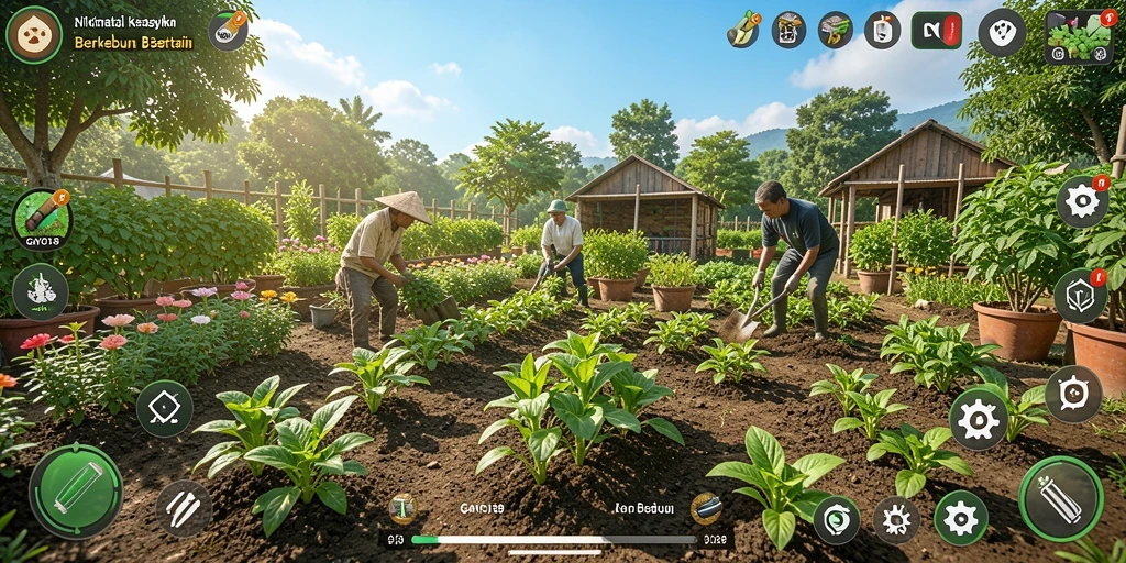 Tampilan menarik dari gameplay pertanian di GAYO138.