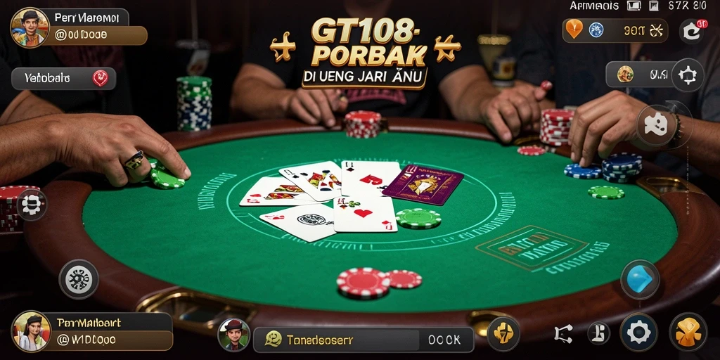 Tampilan gameplay poker yang seru dan menantang di GT108.