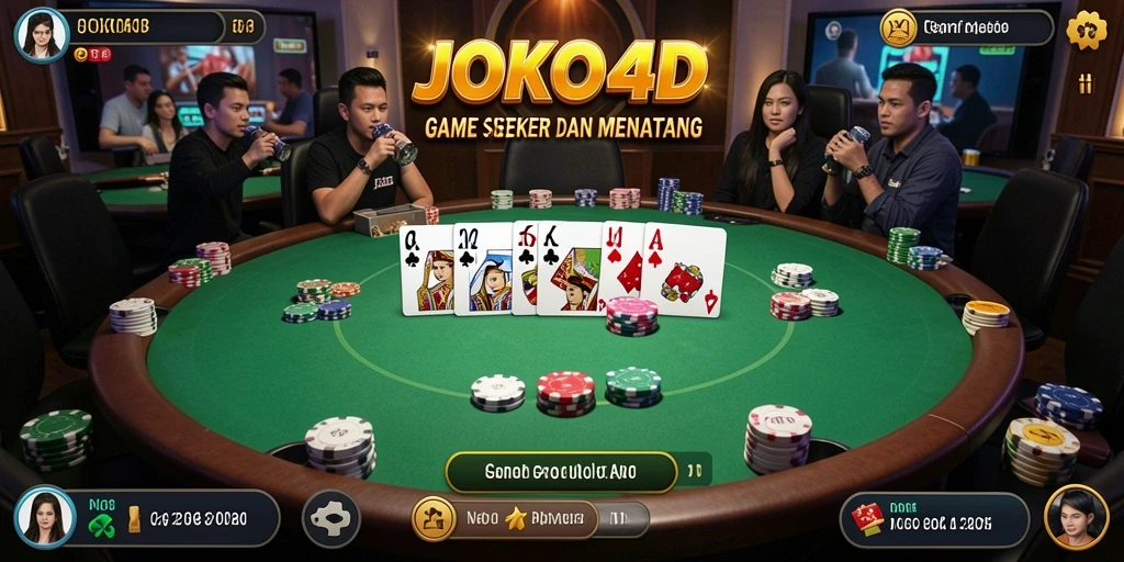 Tampilan gameplay JOKO4D yang memukau saat bermain Poker.