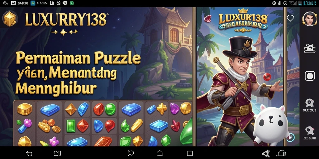 Tampilan gameplay LUXURY138 dengan teka-teki menarik dan tantangan seru.