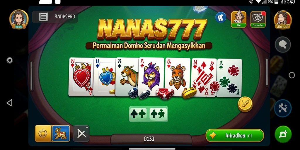 Tangkapan layar gameplay NANAS777 menampilkan suasana seru permainan Domino.