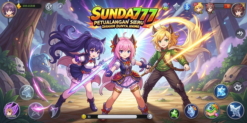 Screenshot SUNDA777 menampilkan aksi seru dalam dunia anime.