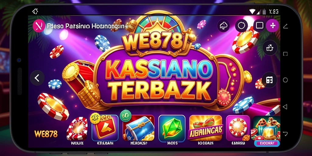 Gameplay WE878 dengan suasana kasino yang menggembirakan.